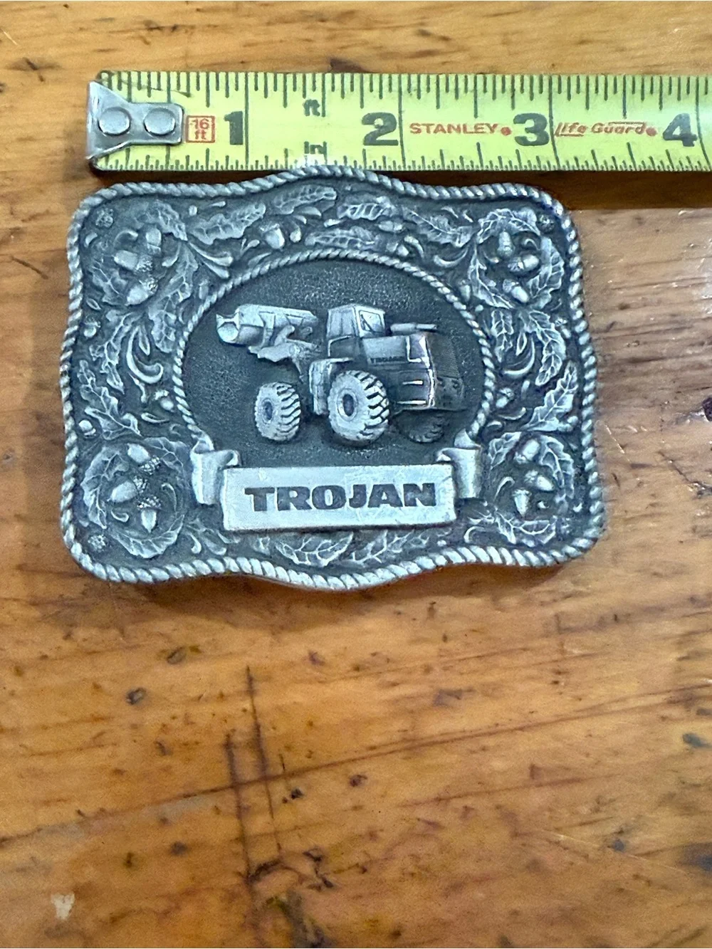 Trojan Decorative Belt Buckle in Antique Silver Tone